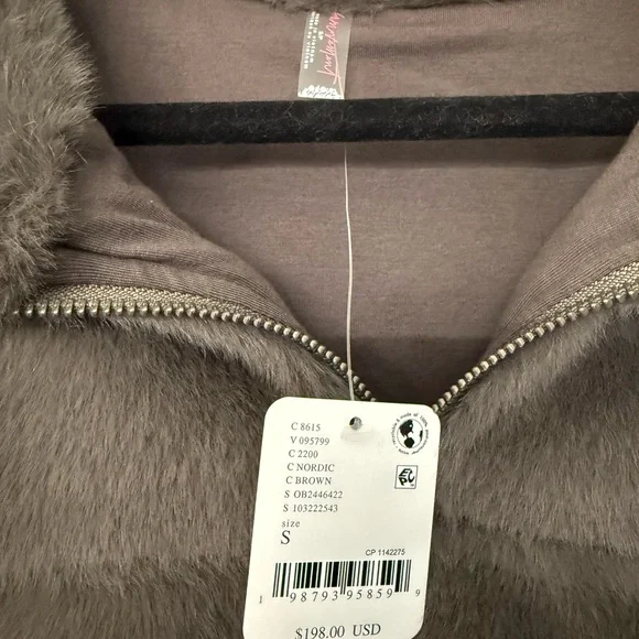 NWT Free People Alpine Faux Fur Half Zip - Picture 5 of 8